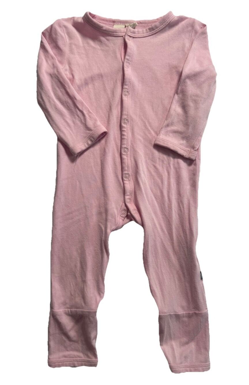 Kyte Baby Pink Bamboo Romper Sleeper One Piece Baby Girl Size 3-6M